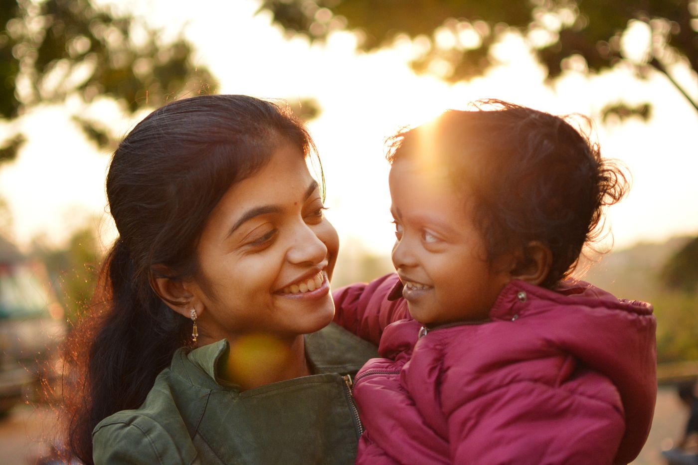 mother and her young child in Tamil Nadu